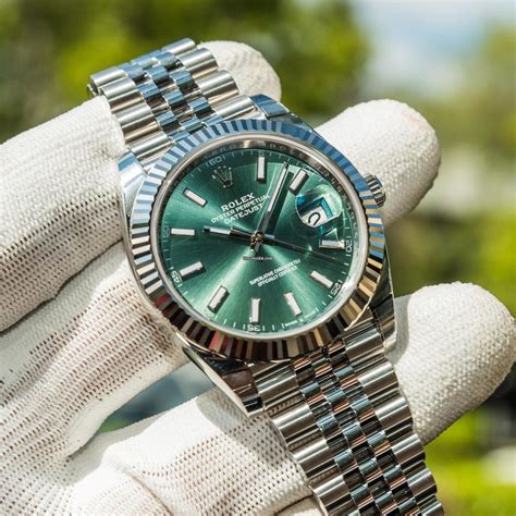 rolex green dial datejust gold|Rolex Datejust 41mm mint green.